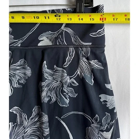 Athleta Skort Women Medium Blue Floral‎ Pockets Activewear Tennis Golf Stretch - Picture 4 of 16